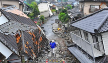 日本熊本地震3周年，阿苏地区交通设施待修复